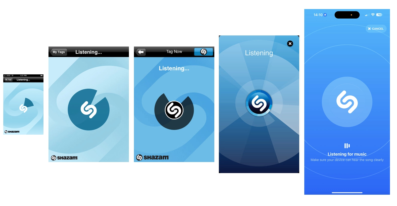 Shazam Listening Screen